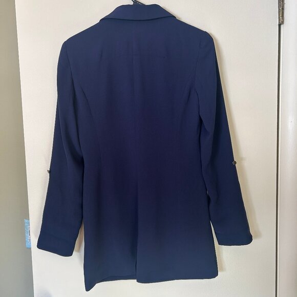 NEW (NWOT) Candie's dark blue blazer w/ paisley lining sz S - Picture 7 of 9